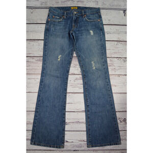 Nine DMBM Boot Cut Jeans Y2K Low Rise Women Junior Size 3‎ Medium Wash Blue